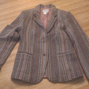 Vintage Fairweather Women's Multicolor Striped Blazer